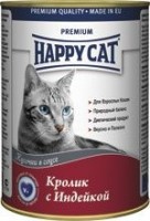 Happy Cat (Хэппи Кэт консервы кусочки в соусе с кроликом и индейкой)