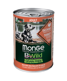 Monge BWild Grainfree All Breeds Adult Tacchino (Монж консервы для собак из индейки с тыквой и кабачками) - Monge BWild Grainfree All Breeds Adult Tacchino (Монж консервы для собак из индейки с тыквой и кабачками)