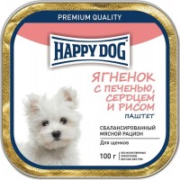 Happy Dog Mini (Хэппи Дог Мини ягненок с печенью, сердцем и рисом, паштет)