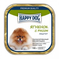 Happy Dog Mini (Хэппи Дог Мини ягненок с рисом, паштет)