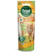Triol лакомство для кошек аппетитные колбаски из курицы с треской