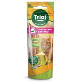 Triol лакомство для кошек аппетитные колбаски из утки с лососем - Triol лакомство для кошек аппетитные колбаски из утки с лососем