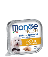 Monge Fresh PATE e BOCCONCINI con POLLO (Монж консервы для собак с курицей)