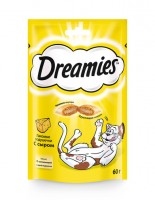 Dreamies Лакомые подушечки с сыром для кошек 