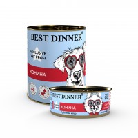 Best Dinner Exclusive (Бест Диннер консервы для собак и щенков с 6 месяцев Профилактика болезней ЖКТ конина)