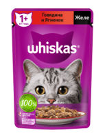 Whiskas (Вискас паучи для кошек с говядиной и ягненком в желе)