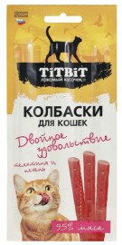 TiTBiT двойное удовольствие колбаски телятина и печень для кошек - TiTBiT двойное удовольствие колбаски телятина и печень для кошек