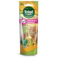 Triol лакомство для кошек аппетитные колбаски из утки