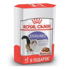 Акция! ROYAL CANIN Sterilised (в соусе) (Роял Канин для стерилизованных кошек, 3 пауча + 1) (-)  - Акция! ROYAL CANIN Sterilised (в соусе) (Роял Канин для стерилизованных кошек, 3 пауча + 1) (-) 