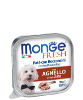 Monge Fresh PATE e BOCCONCINI con AGNELLO (Монж консервы для собак с ягненком)