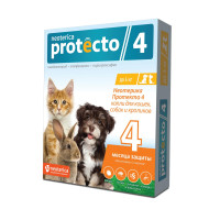 Neoterica Protecto (Неотерика Протекто Капли на холку для кошек, собак и кроликов до 4кг от блох и клещей 2пипетки)