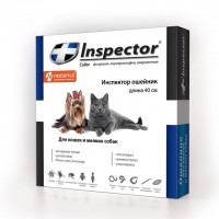 Экопром I214 Инспектор Ошейник для кошек и мелких собак от внутренних и наружных паразитов (84043)