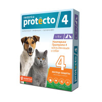 Neoterica Protecto (Неотерика Протекто Капли на холку для кошек и собак 4-10кг от блох и клещей 2пипетки)