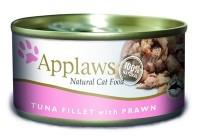 Applaws консервы для кошек с филе тунца и креветками, Cat Tuna Fillet & Prawn