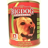 Зоогурман консервы для cобак "Big Dog" телятина с кроликом 850г (80302)