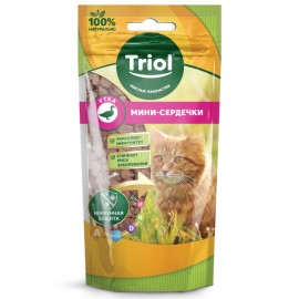 Triol лакомство для кошек мини-сердечки из утки - Triol лакомство для кошек мини-сердечки из утки