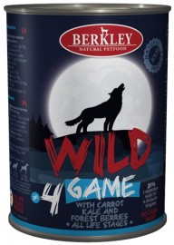 Berkley (Беркли) 75083 Wild консервы для собак №4 Дичь с морковью, капустой и лесными ягодами 400г (84832) - Berkley (Беркли) 75083 Wild консервы для собак №4 Дичь с морковью, капустой и лесными ягодами 400г (84832)