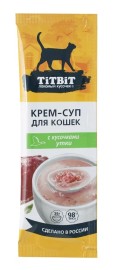TiTBiT крем-суп с кусочками утки для кошек - TiTBiT крем-суп с кусочками утки для кошек