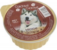 Собачье счастье консервы для собак Мясное ассорти 125г (99822)
