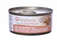 Applaws кусочки в желе для пожилых кошек с тунцом и лососем, Senior Cat Tuna with Salmon in jelly