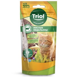 Triol лакомство для кошек мясные медальоны из говядины с треской - Triol лакомство для кошек мясные медальоны из говядины с треской