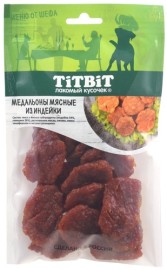 TiTBiT меню от шефа лакомство для собак медальоны мясные из индейки - TiTBiT меню от шефа лакомство для собак медальоны мясные из индейки