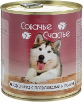 Собачье счастье консервы для собак Баранина с потрошками в желе (40355, 41553)