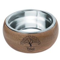 Triol NATURAL (Триол миска металлическая на деревянной подставке "Древо")