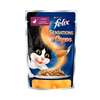 Felix Sensations (кусочки в соусе для кошек утка с морковью) (12260979)