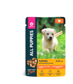 All Puppies (Олл Паппи пауч для щенков тефтельки с индейкой в соусе) - All Puppies (Олл Паппи пауч для щенков тефтельки с индейкой в соусе)