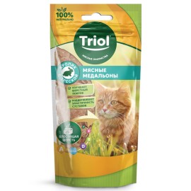 Triol лакомство для кошек мясные медальоны из кролика с треской - Triol лакомство для кошек мясные медальоны из кролика с треской