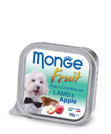 Monge Fruit PATE & CHUNKIES with Lamb & Apple (Монж консервы для собак из ягненка с яблоком) - Monge Fruit PATE & CHUNKIES with Lamb & Apple (Монж консервы для собак из ягненка с яблоком)