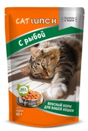 Cat Lunch (КЭТ ЛАНЧ пауч для кошек кусочки в желе с Рыбой) (79261) - Cat Lunch (КЭТ ЛАНЧ пауч для кошек кусочки в желе с Рыбой) (79261)