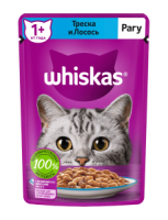 Whiskas (Вискас паучи для кошек рагу с треской и лососоем)