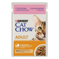 Cat Chow пауч для кошек с лососем и зеленой фасолью в желе (232104/паучи/)