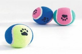 Beeztees игрушка для собак 1 мячик теннисный с отпечатками лап разноцветный 16212 (625595) - 16212 Мяч.jpg