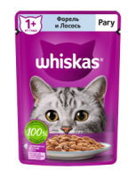 Whiskas (Вискас паучи для кошек рагу с форелью и лососоем)