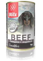 Blitz Sensitive (Блиц консервы для собак Говядина с индейкой)