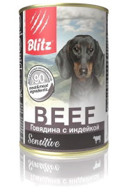 Blitz Sensitive (Блиц консервы для собак Говядина с индейкой) - Blitz Sensitive (Блиц консервы для собак Говядина с индейкой)