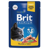 Brit Premium (Брит паучи для кошек лосось и форель в соусе)