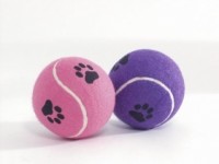 Beeztees игрушка для собак 1 мячик теннисный с отпечатками лап 16211 (625596)